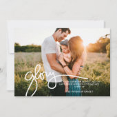 Glory aan God in de hoogste met de hand geschreven Feestdagenkaart (Voorkant)