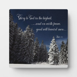 Glory aan God - Luke 2:14 Fotoplaat