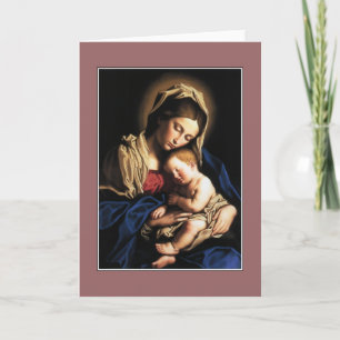 Glory aan Jezus en Mary Feestdagen Kaart