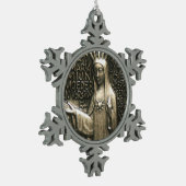 Glory aan Mary Tin Sneeuwvlok Ornament (Links)