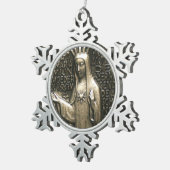 Glory aan Mary Tin Sneeuwvlok Ornament (Rechts)