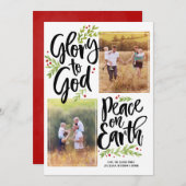 Glory and Peace 2 Photo| Kerstfotokaart Feestdagenkaart (Voorkant / Achterkant)
