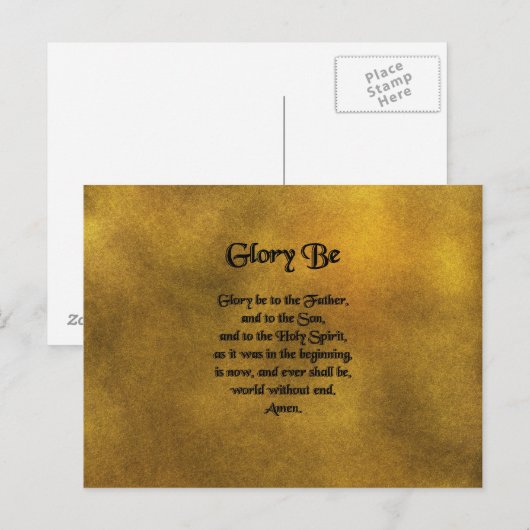 Glory be Briefkaart (Voorkant / Achterkant)