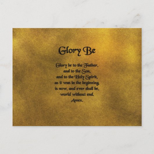 Glory be Briefkaart (Voorkant)