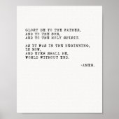 Glory Be Prayer Poster (Voorkant)