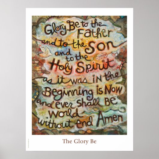 Glory Be Prayer poster voor katholieke klaslokalen (Voorkant)