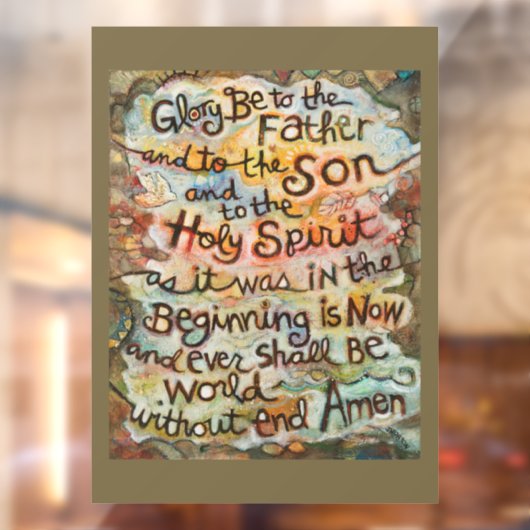 Glory Be Prayer Window Cling Raamsticker (Vel 2)