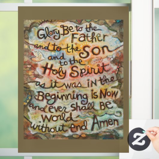 Glory Be Prayer Window Cling Raamsticker (Huis)