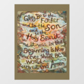 Glory Be Prayer Window Cling Raamsticker (Vel)