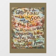 Glory Be Prayer Window Cling