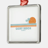 Glory Beach Georgia Sun Palm Trees Metalen Ornament (Links)
