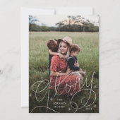 Glory Hand-Lettering foto Feestdagenkaart (Voorkant)