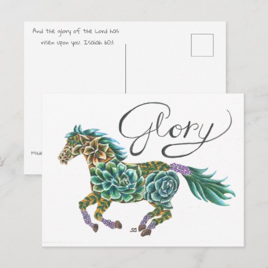 Glory Horse van Sherry Jarvis Briefkaart (Voorkant / Achterkant)