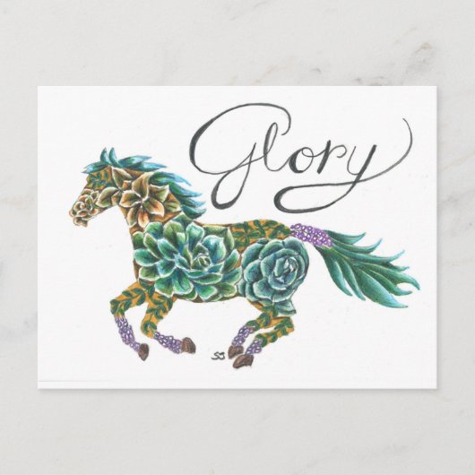 Glory Horse van Sherry Jarvis Briefkaart (Voorkant)