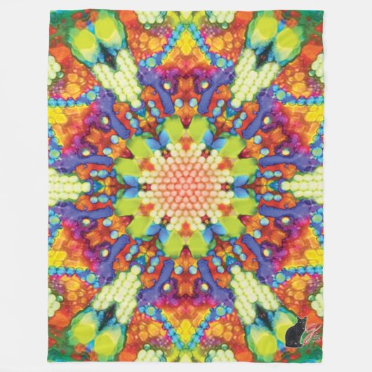 Glory Kaleidoscoop Fleece Deken (Voorkant)
