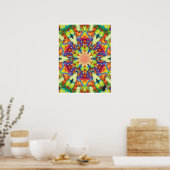 Glory Kinestische Collage Kaleidoscoop Poster (Keuken)