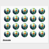 Glory kom naar beneden ronde sticker (Vel)