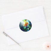Glory kom naar beneden ronde sticker (Envelop)