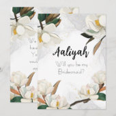 Glory Magnolia: word je bruidsmeisje? Kaart (Voorkant / Achterkant)
