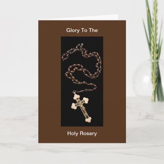 Glory naar de Heilige Rosary Kaart (Voorkant)