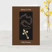 Glory naar de Heilige Rosary Kaart (Gele Bloem)