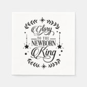 Glory naar de kerstman van de pasgeboren koning | servetten (Voorkant)