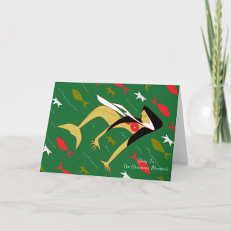 Glory naar de kerstzeemeermin feestdagen kaart