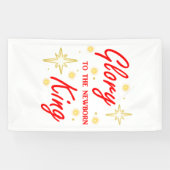 Glory naar de pasgeboren koning spandoek (Horizontaal)