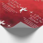 Glory naar God in de HIgest. Kerstmis   Cadeaupapier (Hoek)