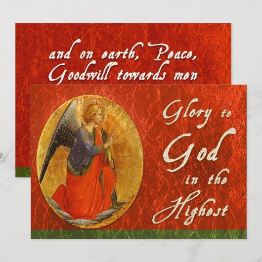 Glory naar God in de hoogste kerstkaart (Voorkant / Achterkant)