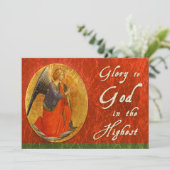 Glory naar God in de hoogste kerstkaart (Staand voorkant)