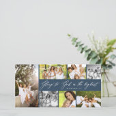 Glory naar God in het hoogste stijlvolle script 7  Feestdagenkaart (Staand voorkant)