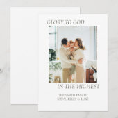 Glory naar God kerstkaart (Voorkant / Achterkant)