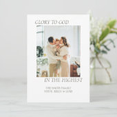 Glory naar God kerstkaart (Staand voorkant)