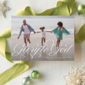 Glory naar God religieus één foto elegant kerstfee Feestdagenkaart