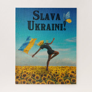 Glory naar Oekraïne! Slava Ukraine! Jigzaag Puzzle Legpuzzel