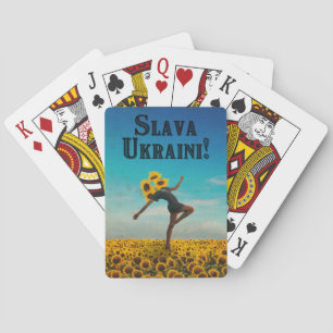 Glory naar Oekraïne! Slava Ukraine! Pokerkaarten