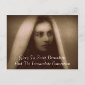 Glory naar Saint Bernadette Briefkaart (Voorkant)