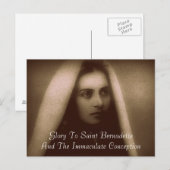 Glory naar Saint Bernadette Briefkaart (Voorkant / Achterkant)