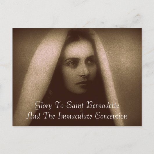 Glory naar Saint Bernadette Briefkaart (Voorkant)