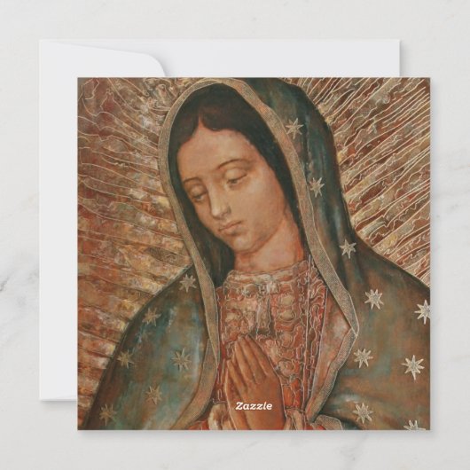 Glory naar Sint Juan Diego en de verslapte maagd Feestdagenkaart (Achterkant)