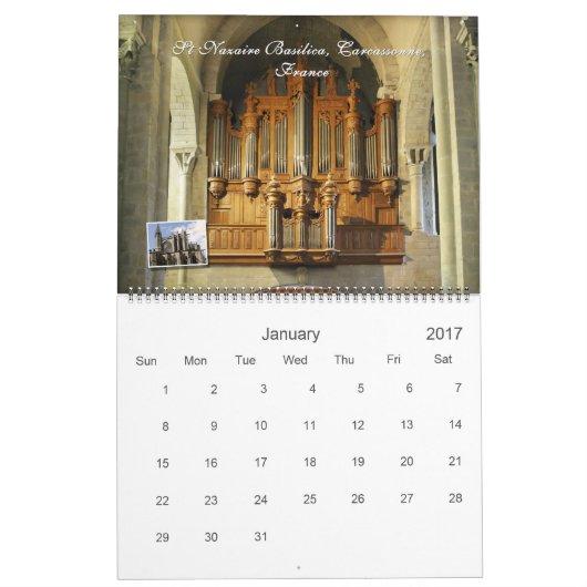 Glory of Pipe Organs Kalender (Jan 2017)