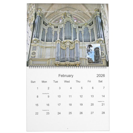 Glory of Pipe Organs Kalender (Feb 2026)