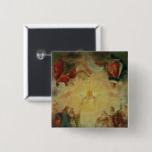 Glory of St. Genevieve Vierkante Button 5,1 Cm (Voorkant /achterkant)