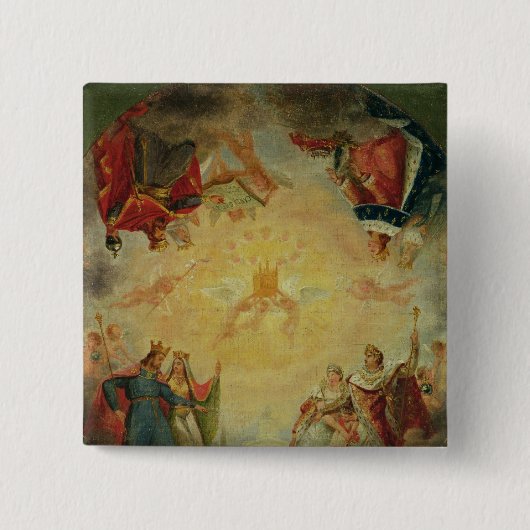 Glory of St. Genevieve Vierkante Button 5,1 Cm (Voorkant)