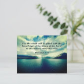 Glory of the Lord, Bible Verse, Habakkuk 2:14 Briefkaart (Staand voorkant)