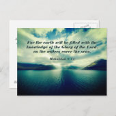 Glory of the Lord, Bible Verse, Habakkuk 2:14 Briefkaart (Voorkant / Achterkant)