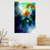 Glory omlaag (Abstract Art Poster) Poster (Keuken)