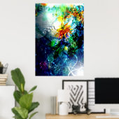 Glory omlaag (Abstract Art Poster) Poster (Thuiskantoor)