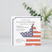 Glory Patriotic Birthday Invitation Kaart (Staand voorkant)